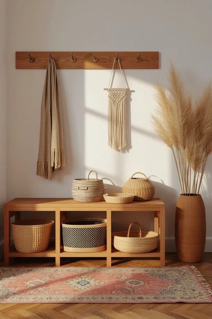 20 Mudroom Entryway Ideas That Are Beautiful Enough to Be a Design Feature 12 Mini Mudroom โ Narrow Entryway Nook Ideas