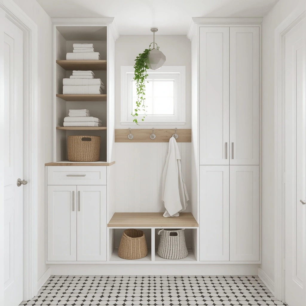 17 Small Mudroom Laundry Combo Ideas That Are Organized, Stylish, and Super Functional 18 The Scandinavian Small Mudroom Laundry Combo