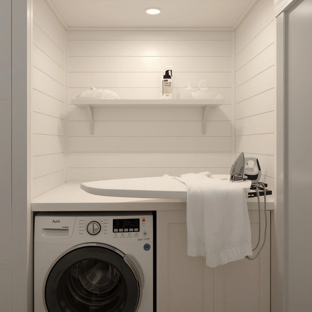 17 Small Mudroom Laundry Combo Ideas That Are Organized, Stylish, and Super Functional 19 The Mudroom Laundry Combo With Built-In Ironing Station