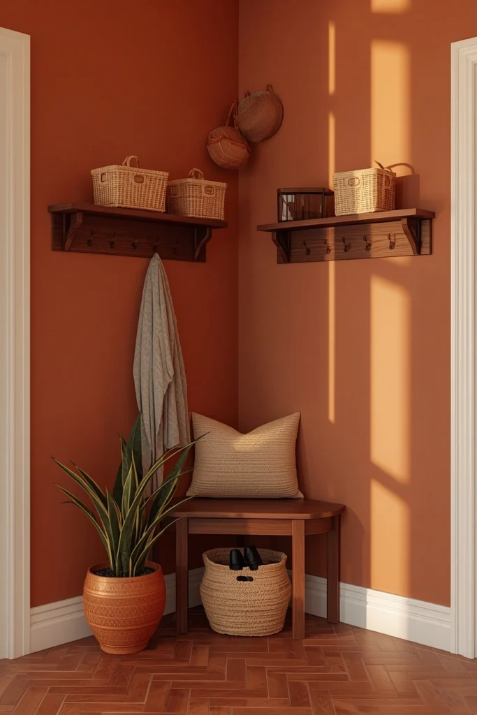 18 Mini Mudroom Ideas That Prove You Don't Need Much Space to Stay Organized 7 The Corner Mini Mudroom