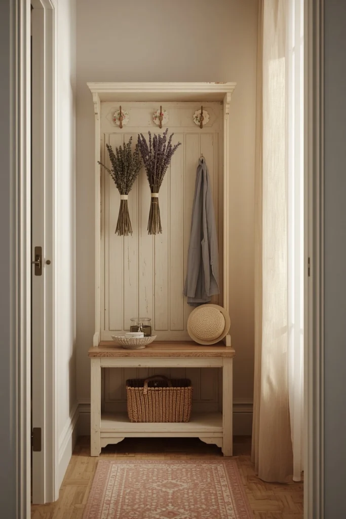 20 Mudroom Entryway Ideas That Are Beautiful Enough to Be a Design Feature 9 Cottagecore Corner Mudroom entryway