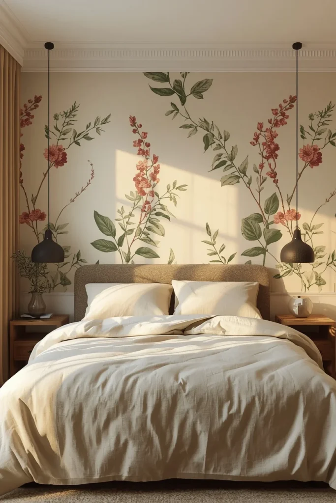 19 Renter-Friendly Bedroom Ideas That Feel Like a Real Home, Not a Rental 2 Peel-and-Stick Wallpaper rental friendly bedroom