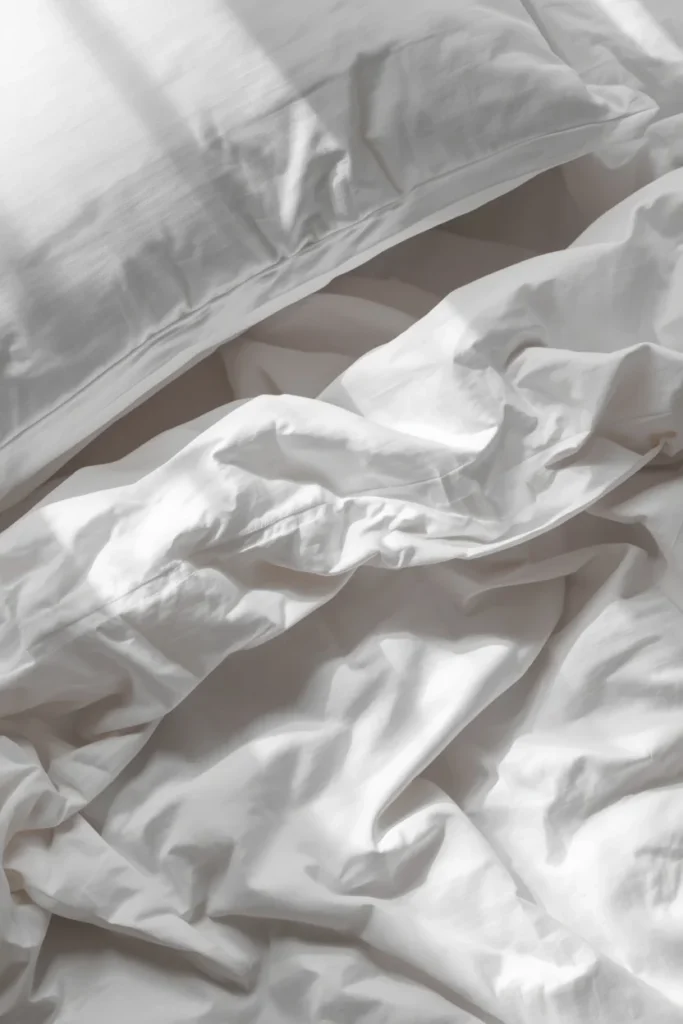21 Summer Bedding Ideas That Make Your Bed Look Fresh & Resort-Ready 2 Crisp White Cotton Sheet Base summer bedding