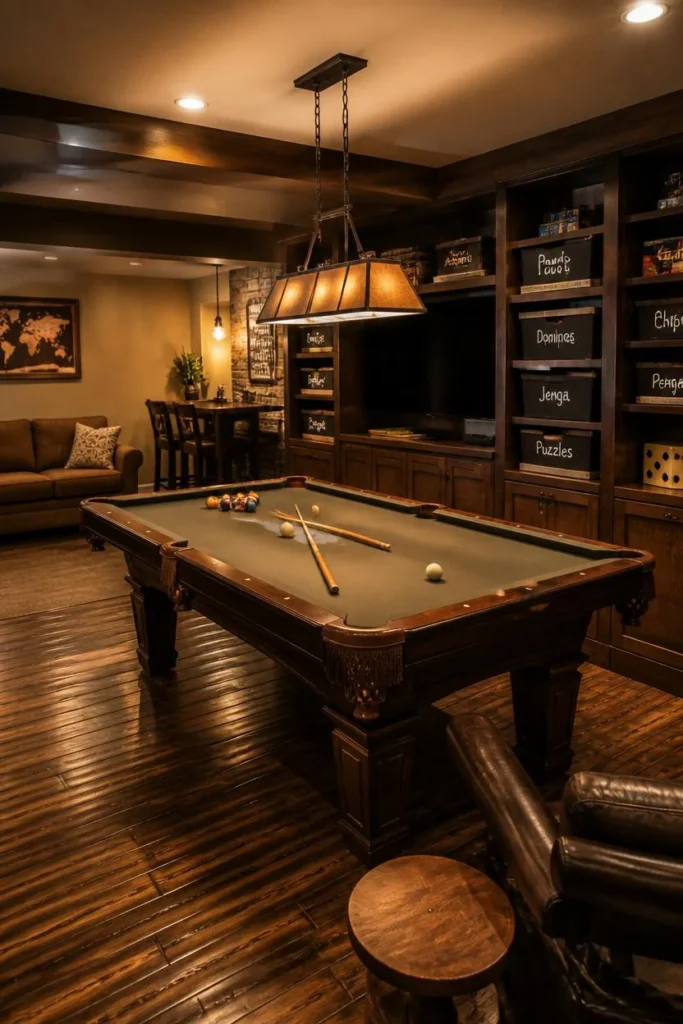 18 Cozy Basement Ideas That Transform Dead Space Into a Family Favorite Room 11 Game Room Zone — Built for Family Competition