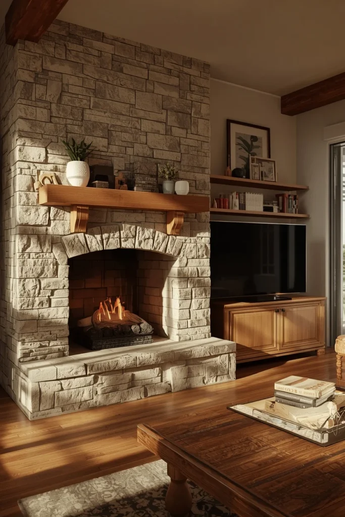 24 Family Room Ideas That Are Stylish Enough for Adults, Fun for Kids 11 family room, featuring a stone or wood fireplace