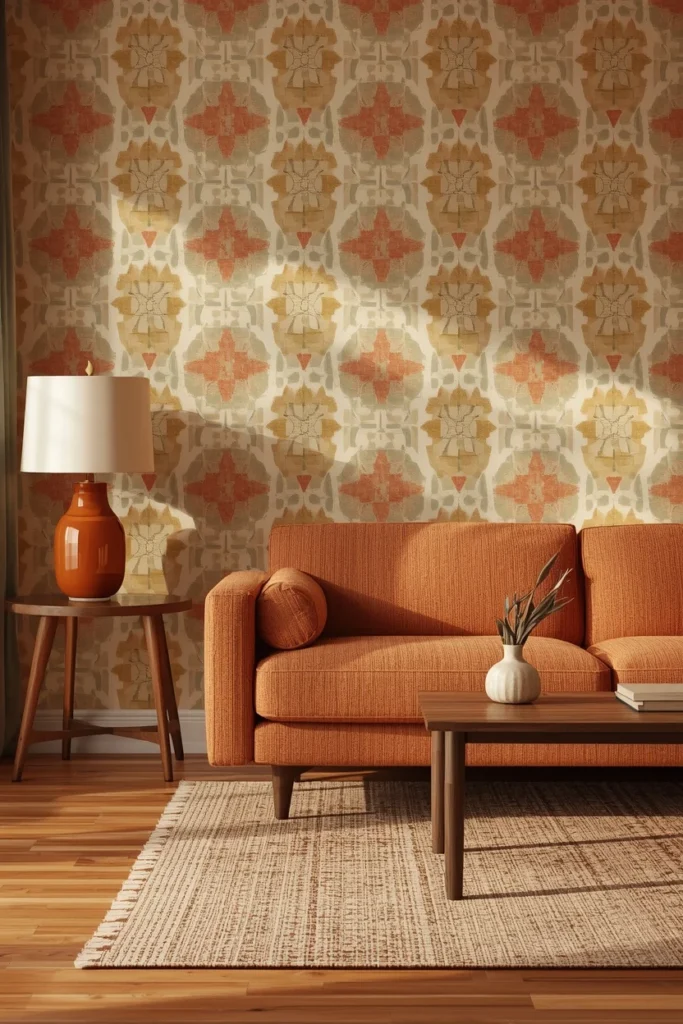 18 Living Room Wallpaper Ideas That Are Bold, Beautiful & Conversation-Starting 11 Vintage Pattern living room