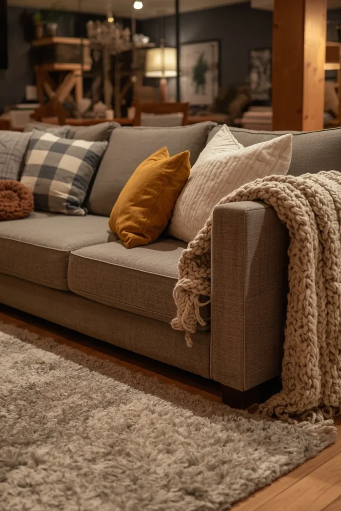 18 Cozy Basement Ideas That Transform Dead Space Into a Family Favorite Room 12 Textile Layering for Warmth