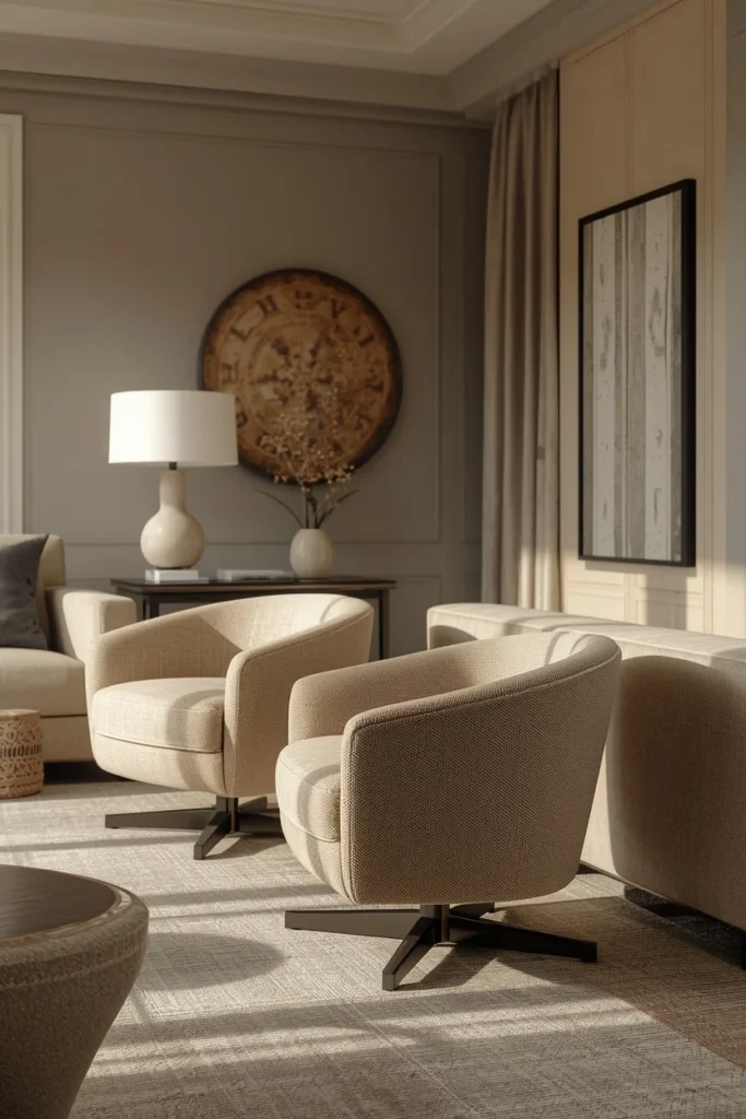 24 Family Room Ideas That Are Stylish Enough for Adults, Fun for Kids 14 family room, featuring a pair of swivel accent chairs