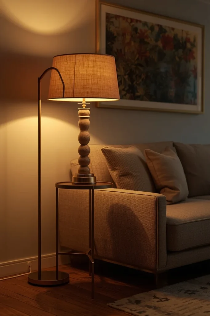 24 Family Room Ideas That Are Stylish Enough for Adults, Fun for Kids 15 family room, featuring a floor lamp and two table lamps
