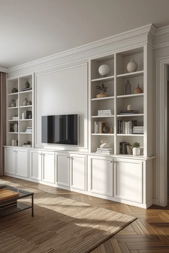 18 IKEA Hack Ideas That Turn Basic Furniture Into Designer Pieces 15 full wall of IKEA KALLAX units combined side by side