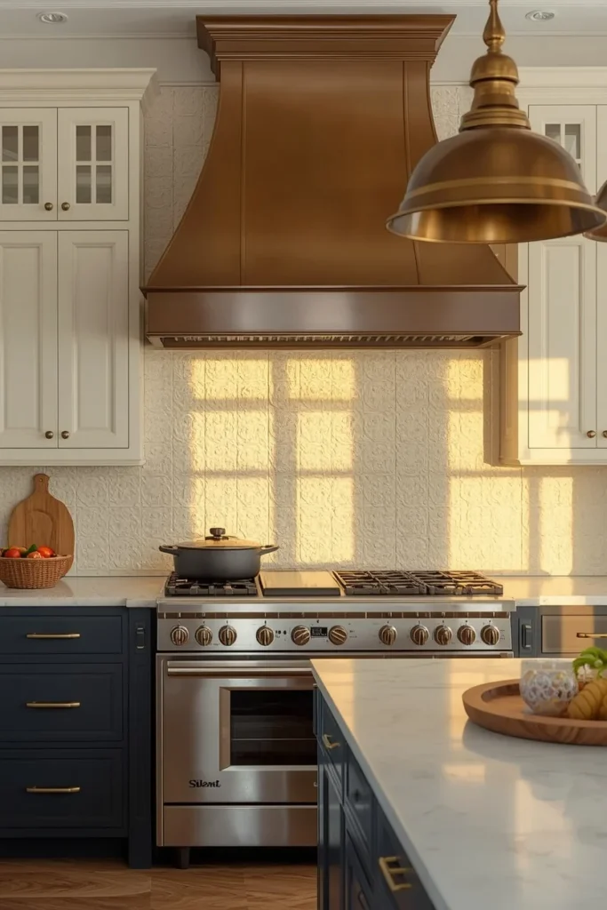 21 Country Kitchen Backsplash Ideas That Make Your Whole Kitchen Pop 16 Tin Ceiling Tiles as an Accent Backsplash