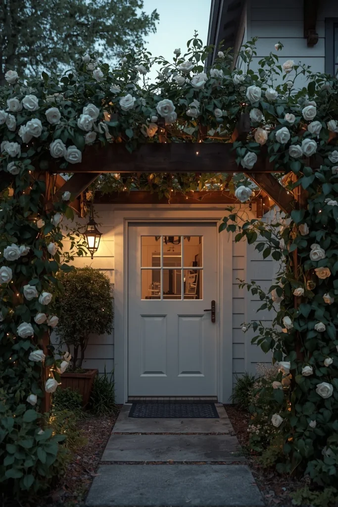 17 Garage Door Designs That Completely Transform Your Home's First Impression 18 cottage-style home exterior, featuring a simple white garage door