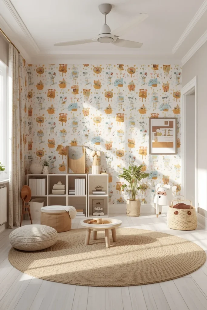 22 Genius Playroom Ideas That Kids Will Love & Parents Will Actually Appreciate 18 children's playroom, featuring one accent wall