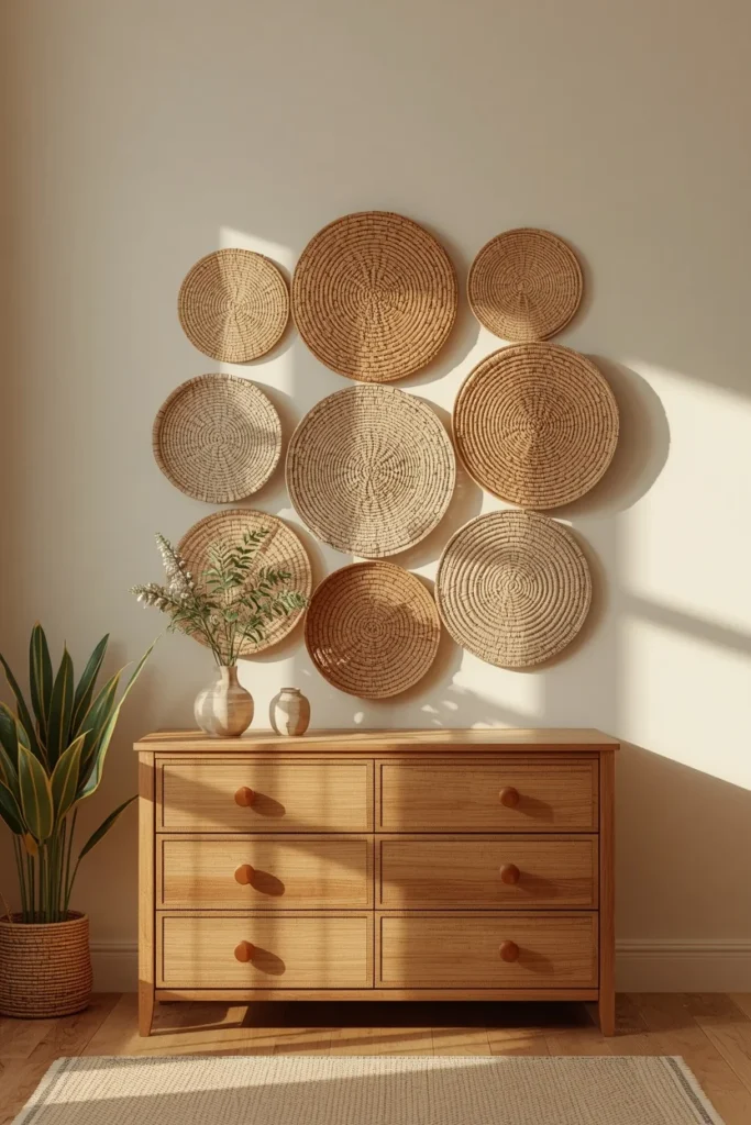 19 Renter-Friendly Bedroom Ideas That Feel Like a Real Home, Not a Rental 20 Woven Wall Basket Display