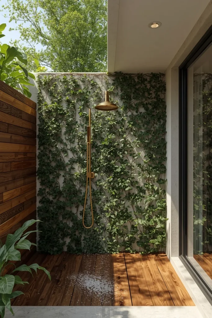 17 Backyard Pool House Ideas That Are Stylish, Functional & Totally Dreamy 3 outdoor shower station beside a pool house