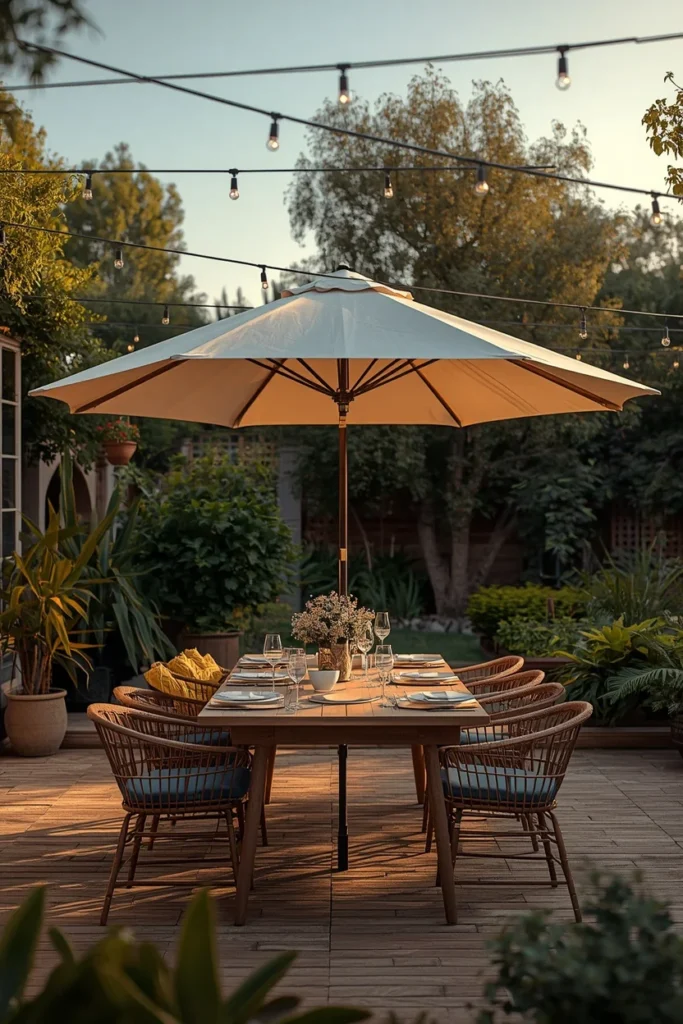 20 Summer House Interior Ideas That Are Bright, Breezy & Beautifully Relaxed 21 outdoor dining area, featuring a teak dining table
