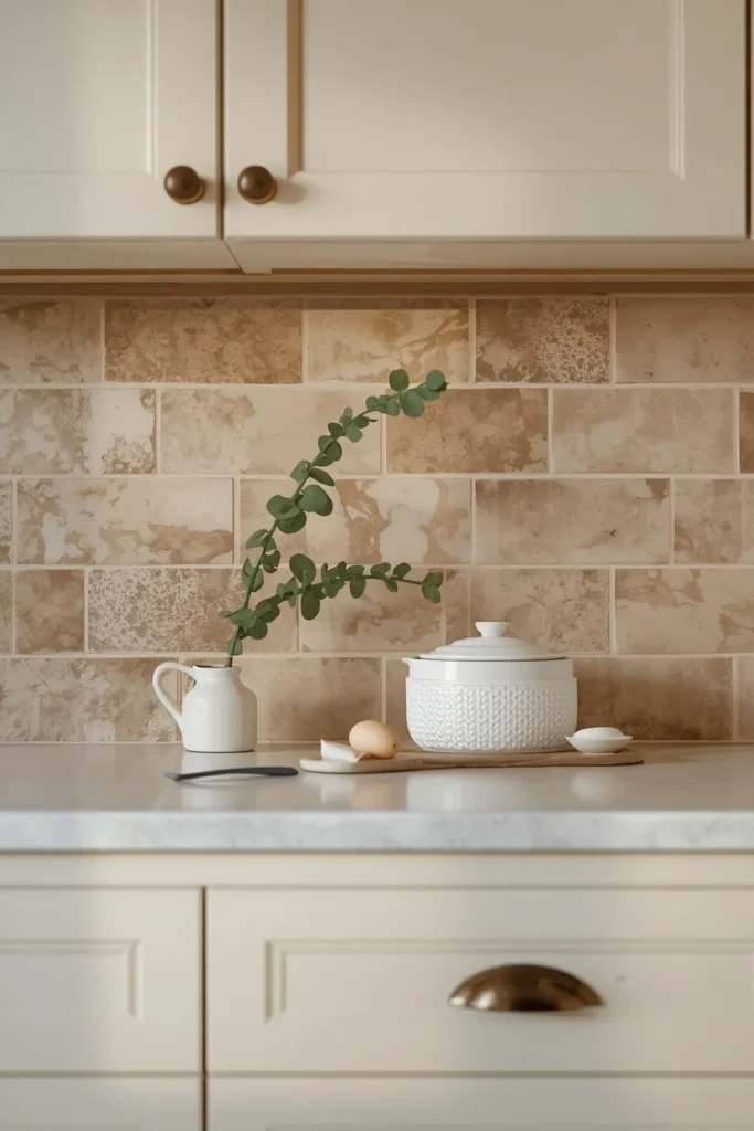 21 Country Kitchen Backsplash Ideas That Make Your Whole Kitchen Pop 24 Hand-Thrown Artisan Tile in Earthy Cream and Warm White