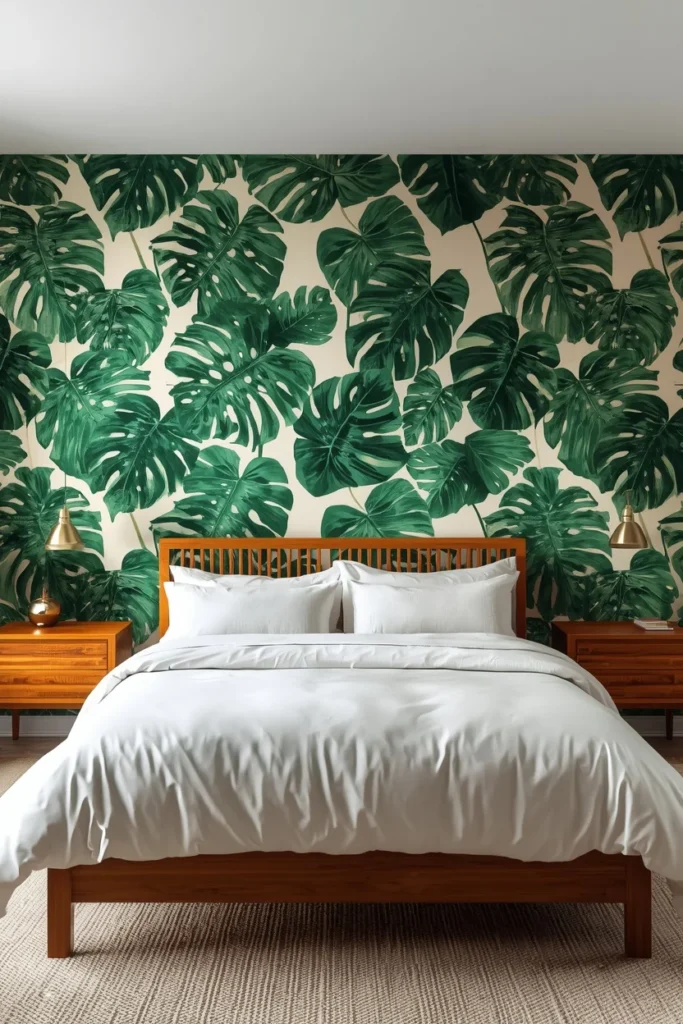 19 Bedroom Wallpaper Designs That Instantly Make Your Space Feel Dreamy 4 Oversized Floral bedroom With Moody Dark Background