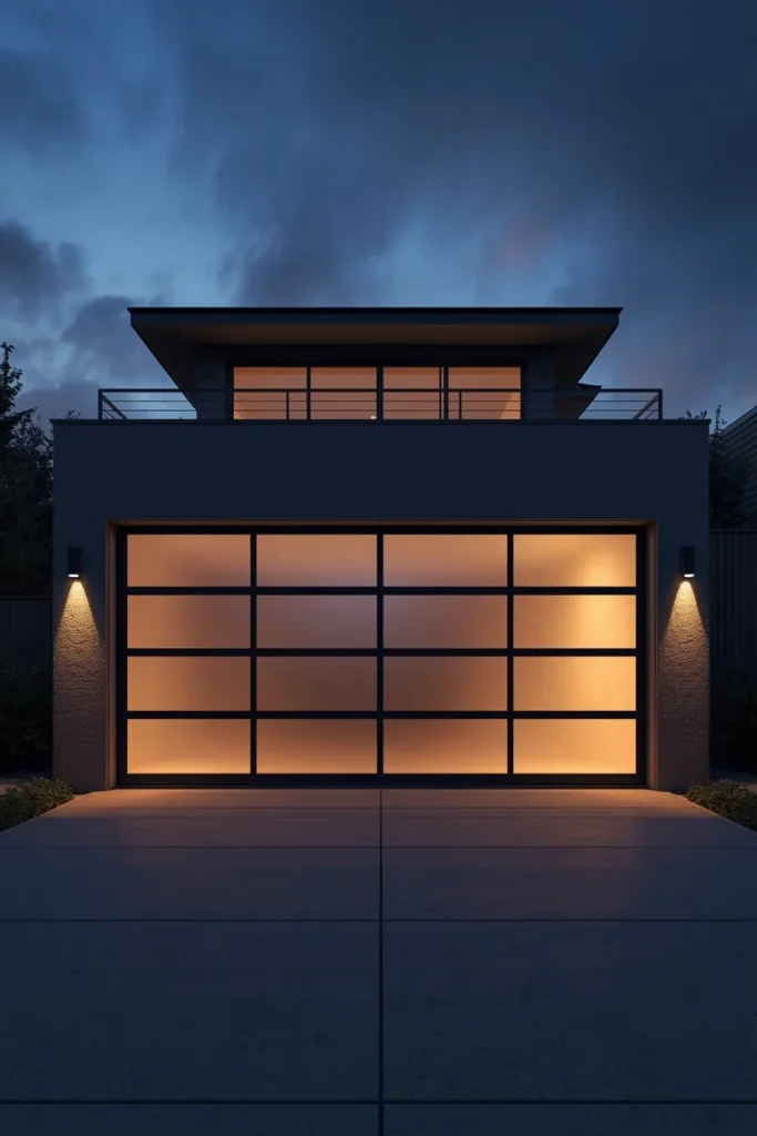17 Garage Door Designs That Completely Transform Your Home's First Impression 4 a full-view glass garage door with slim anodized aluminum frame