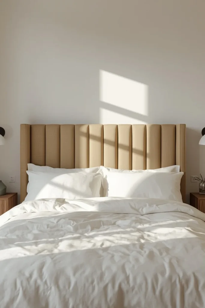 17 Guest Bedroom Ideas That Will Make Every Visitor Never Want to Leave 4 guest bedroom, featuring a tailored channel-tufted linen headboard