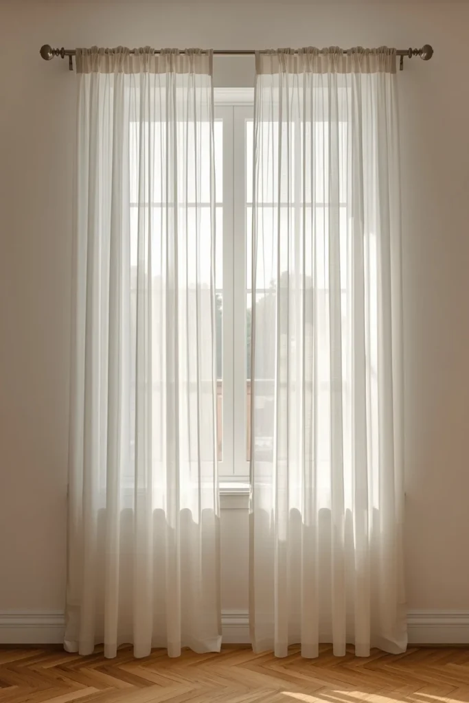 19 Renter-Friendly Bedroom Ideas That Feel Like a Real Home, Not a Rental 4 Tension Rod Curtain Layering