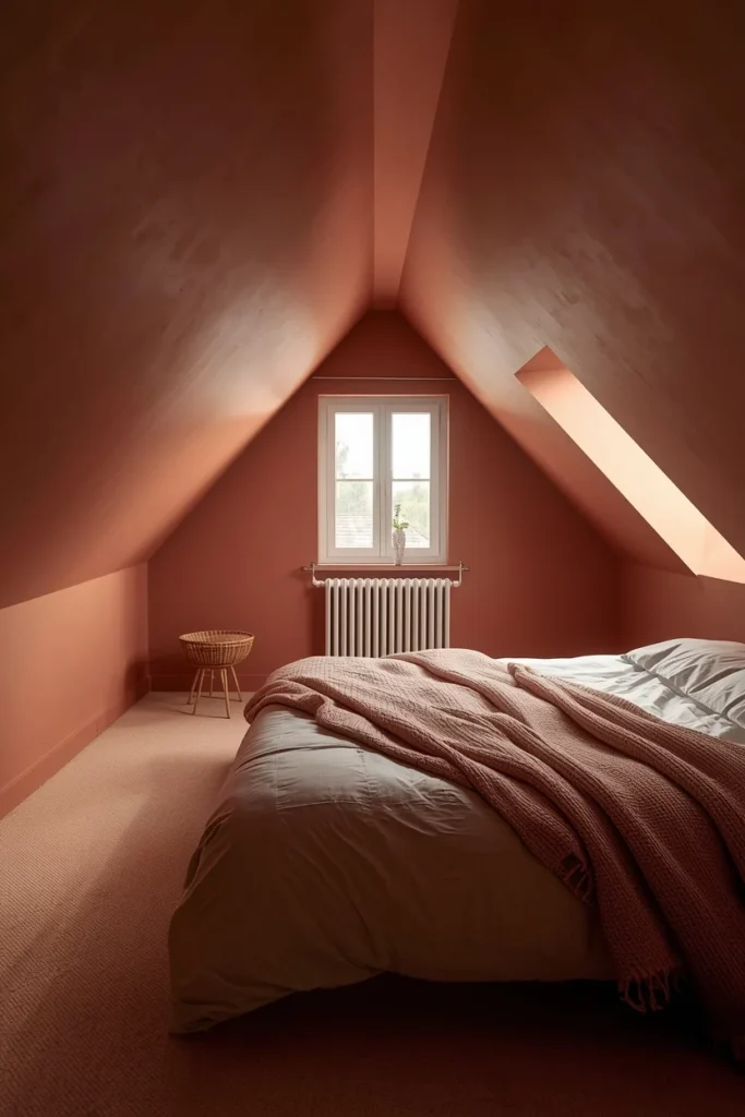 19 Attic Bedroom Ideas That Turn Forgotten Space Into a Dreamy Hideaway 6 attic bedroom shot, featuring walls, skirting, and sloped ceiling
