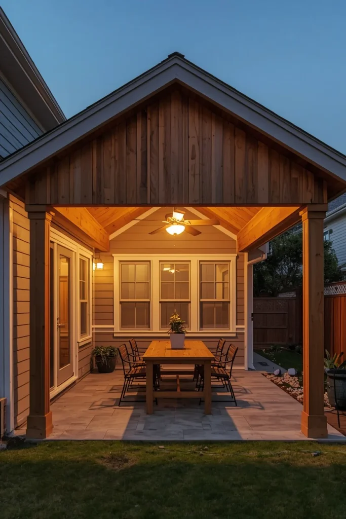 18 Backyard Gazebo Ideas That Create the Most Beautiful Outdoor Escape 6 backyard, featuring an attached wood pavilion