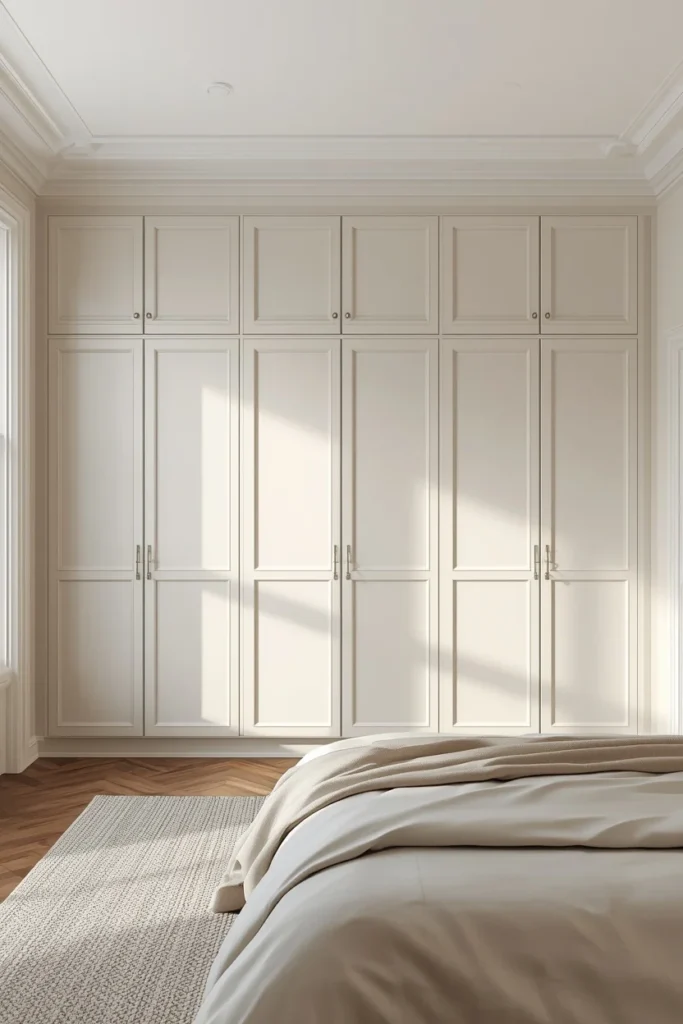 18 IKEA Hack Ideas That Turn Basic Furniture Into Designer Pieces 8 an IKEA PAX wardrobe with added crown molding
