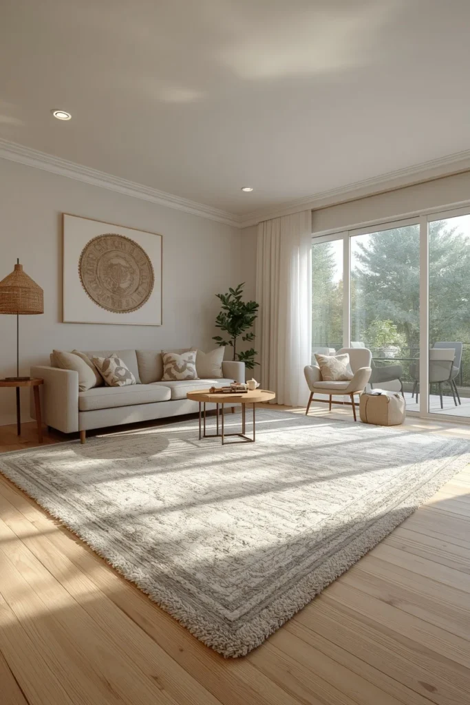 24 Family Room Ideas That Are Stylish Enough for Adults, Fun for Kids 10 open concept family room, featuring a large durable low-pile area rug