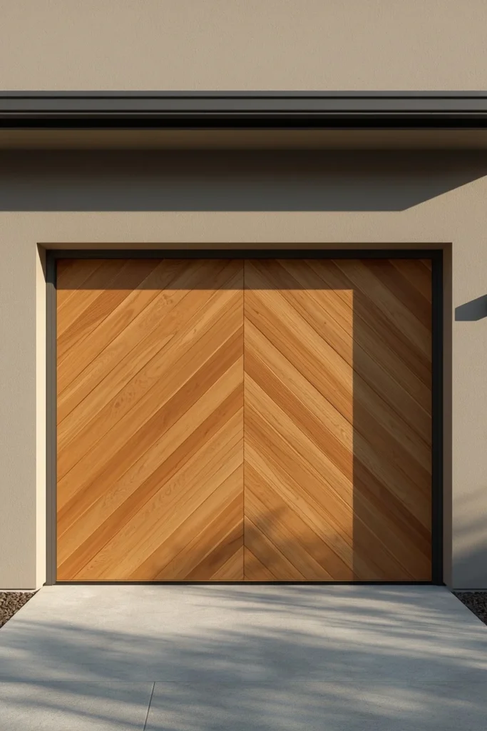 17 Garage Door Designs That Completely Transform Your Home's First Impression 10 modern home exterior at dusk, featuring a frosted wooden garage door