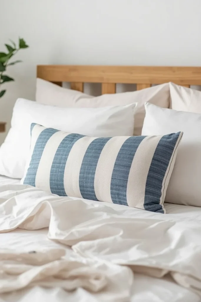 21 Summer Bedding Ideas That Make Your Bed Look Fresh & Resort-Ready 10 Coastal Fisherman-Stripe Accents