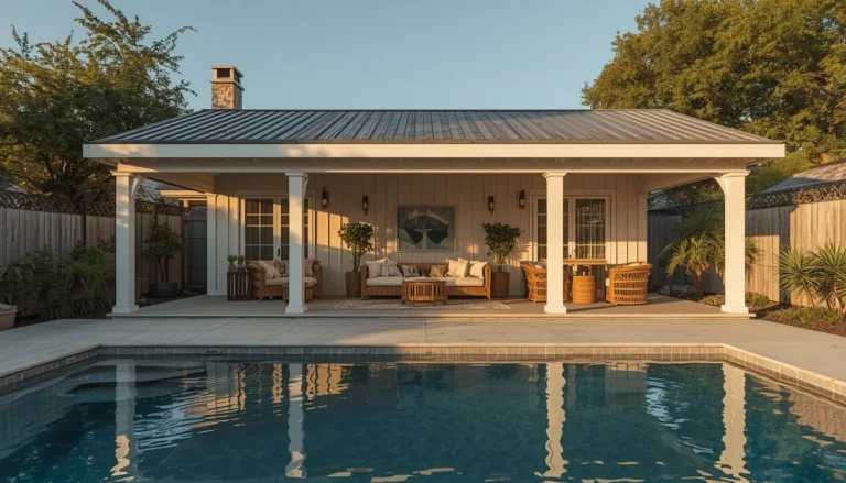 17 Backyard Pool House Ideas That Are Stylish, Functional & Totally Dreamy 6 backyard pool house featured image
