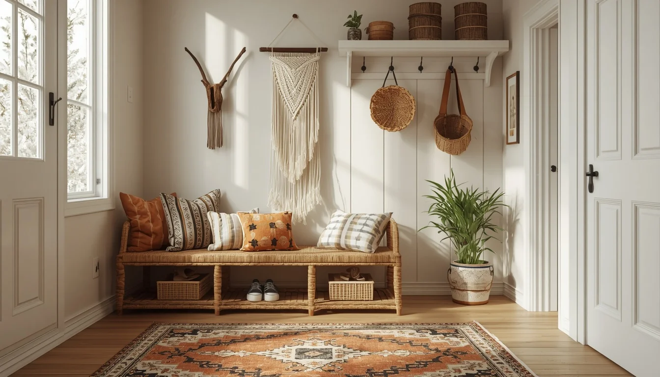 20 Boho Mudroom Ideas That Make Your Entryway Feel Like a Whole Vibe 1 boho mudroom featured image