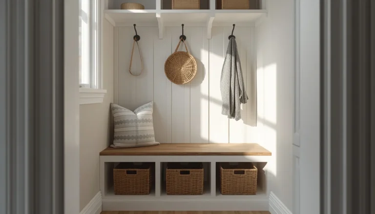 18 Mini Mudroom Ideas That Prove You Don't Need Much Space to Stay Organized 20 mini mudroom featured image