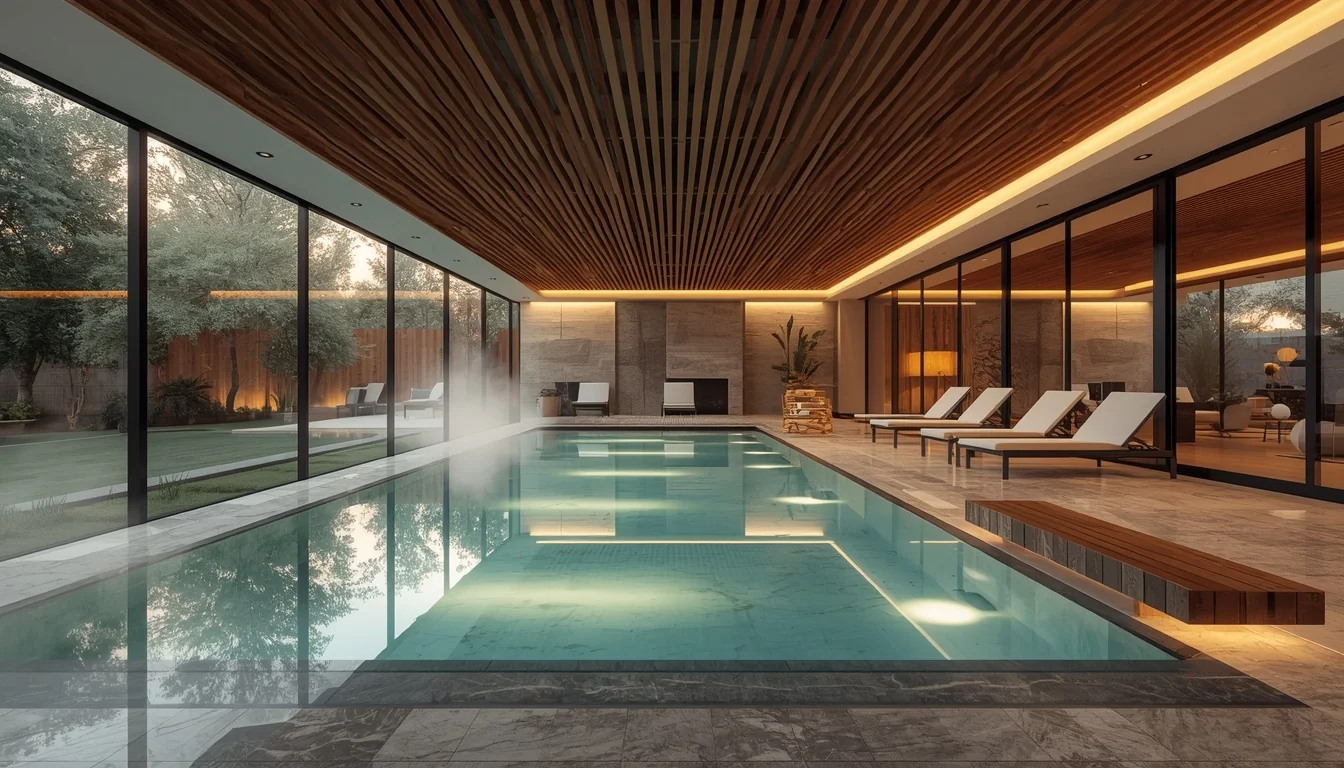 23 Modern Indoor Pool Designs That Are Pure Luxury Right Inside Your Home 1 modern indoor pool design for luxury home