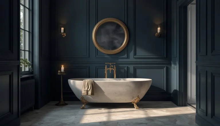 16 Moody Blue Bathroom Ideas That Feel Luxurious & Deeply Relaxing 26 moody blue bathroom featured image